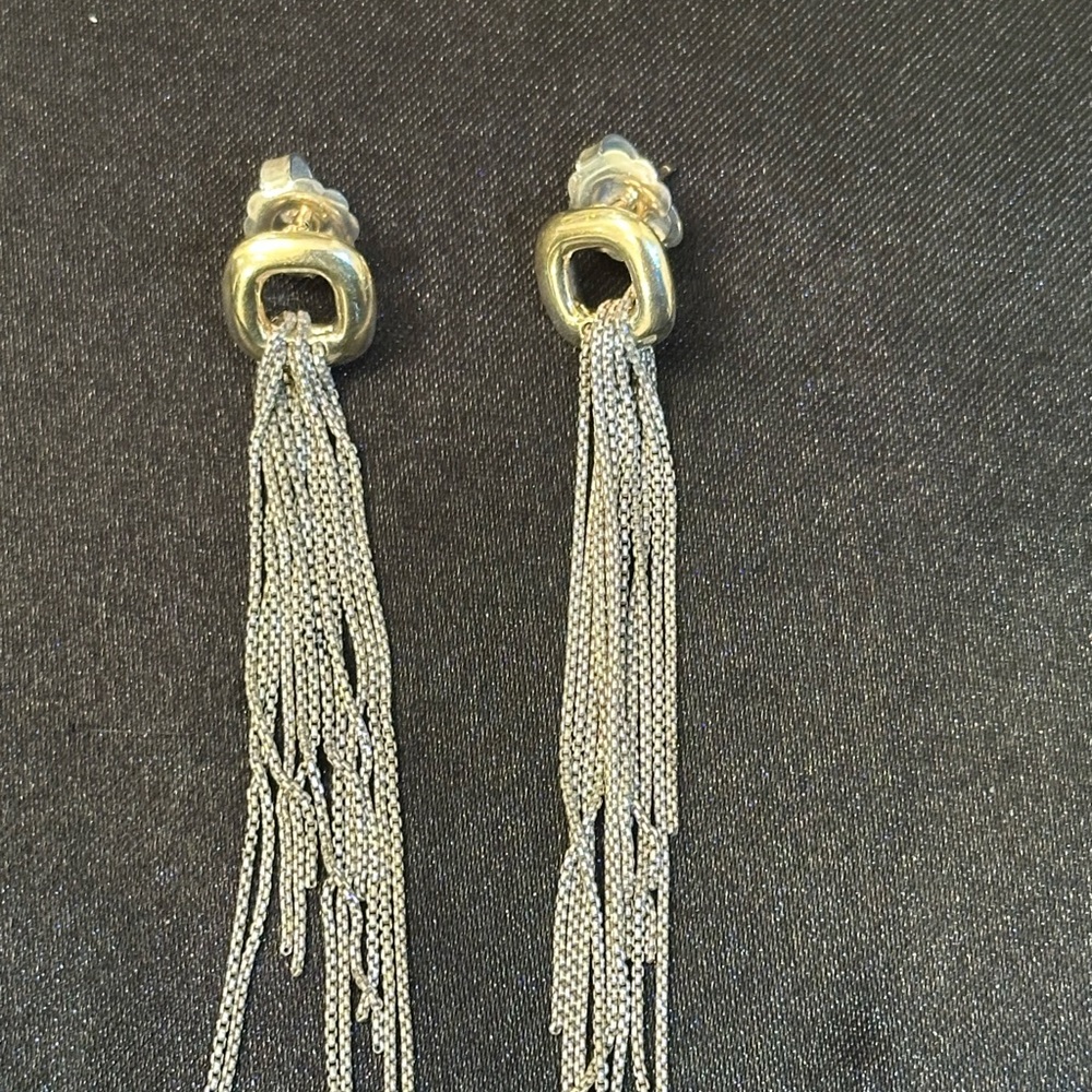 David Yurman Silver Chain Earrings
